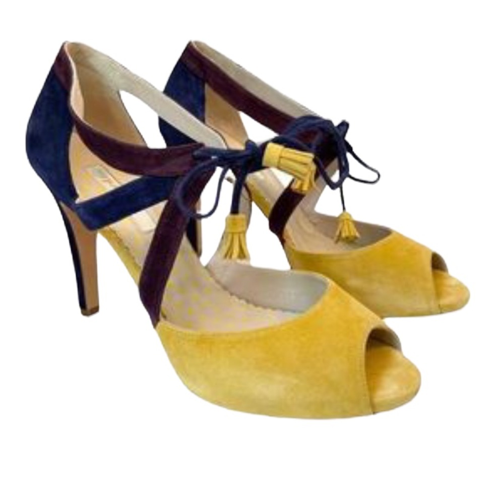 Boden Erin color block suede heels. US Sz: 9.5